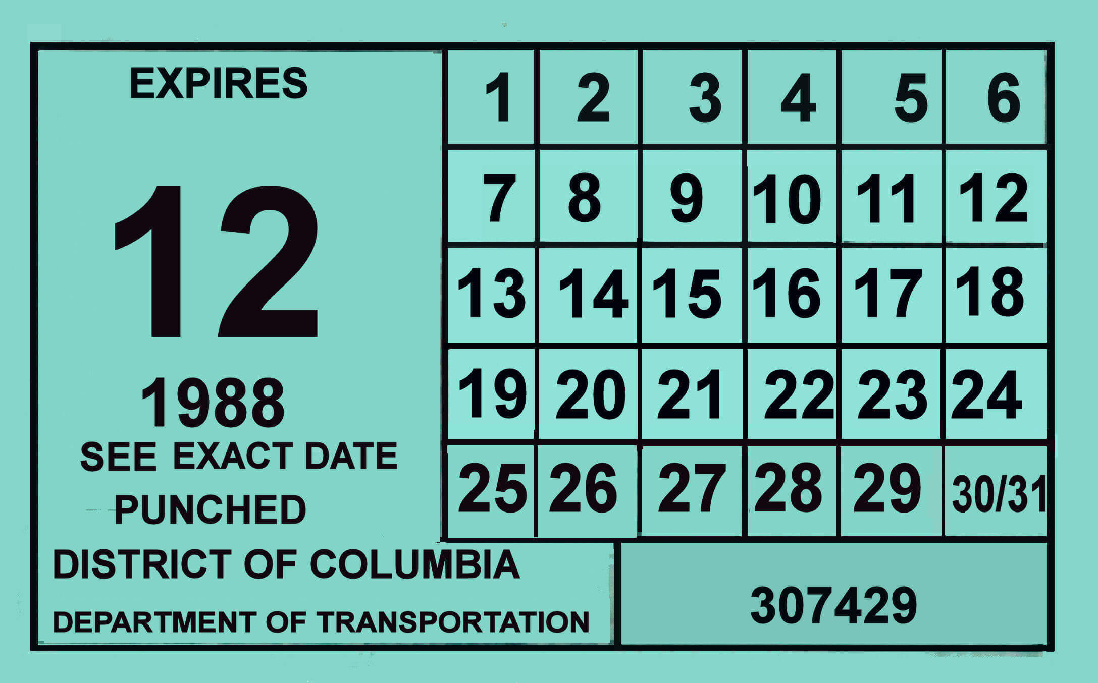 (image for) 1988 District of Columbia inspection